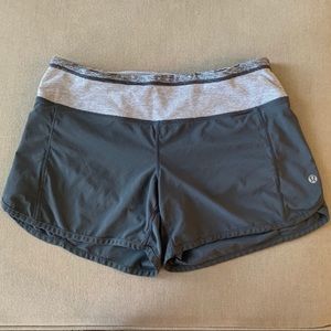Lululemon Speed Up Shorts Grey Stripe